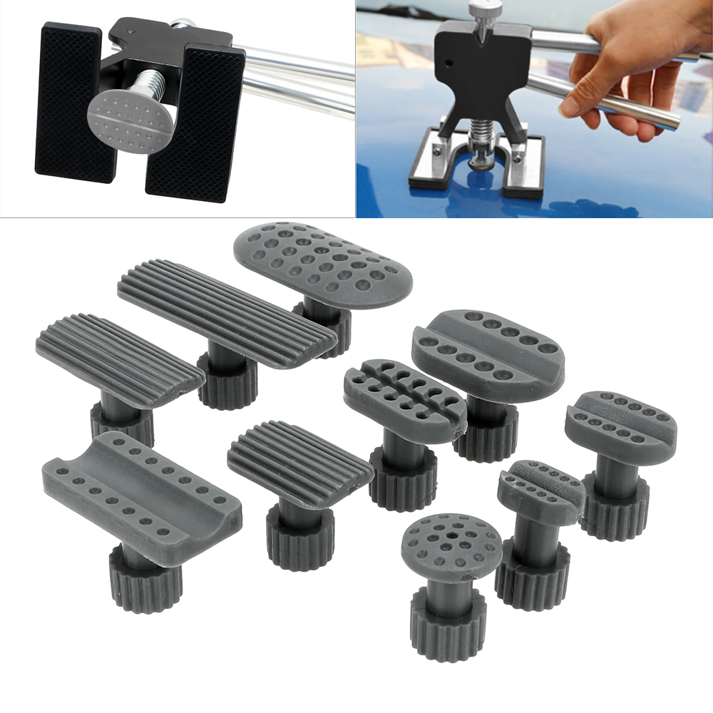 Extractor de abolladuras, ventosa, juntas de eliminación de abolladuras, junta de plástico, herramienta de reparación de automóviles, juntas de reparación de chapa de automóvil, 10 piezas por juego