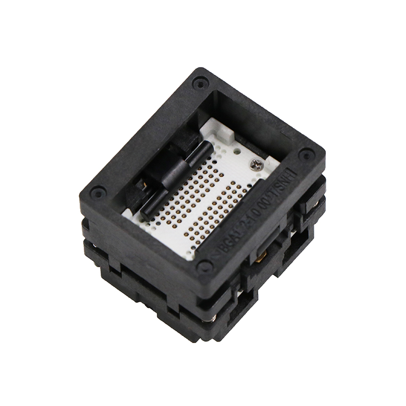BGA132 ICsocket pitch1.0 ICsize12x18 asiento de envejecimiento de presión baja asiento de prueba nandflash asiento de combustión temperatura alta/baja 30V 50mΩ