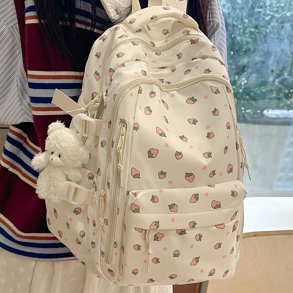 Nylon rugzak met bloemenprint in Japanse stijl - College Schooltas voor meisjes Lichtgewicht reisrugzak Dames