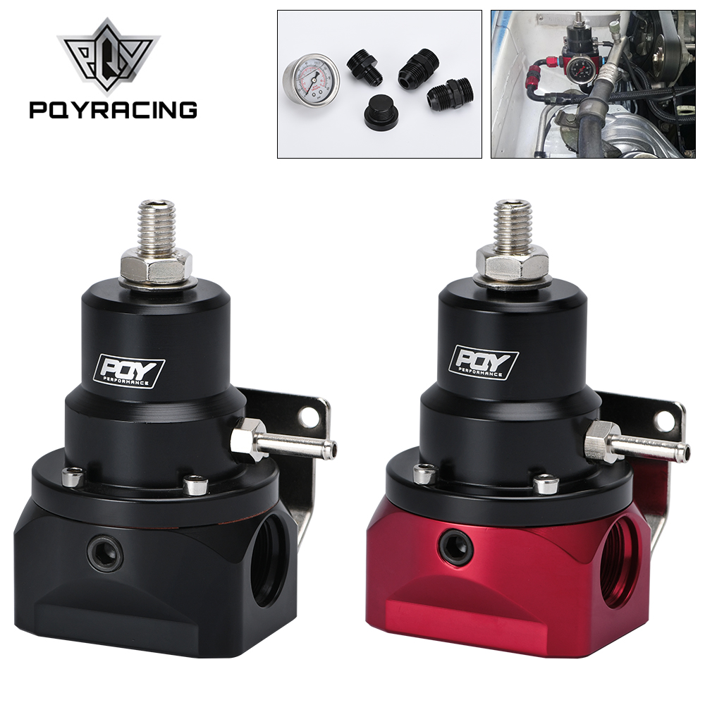 AN10 PQY EFI Regulator Tekanan Bahan Bakar (0-160psi Gauge )-10AN 10/10/6 Inlet & Kembali Port untuk BMW E30 M20 6cy dengan PQY Stiker