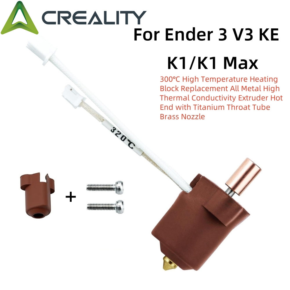 Creality Ender 3 V3 KE Kit Hotend Cerámico 300 ° Bloque calefactor de alta temperatura C, extrusora totalmente metálica, extremo caliente para K1/K1 Max