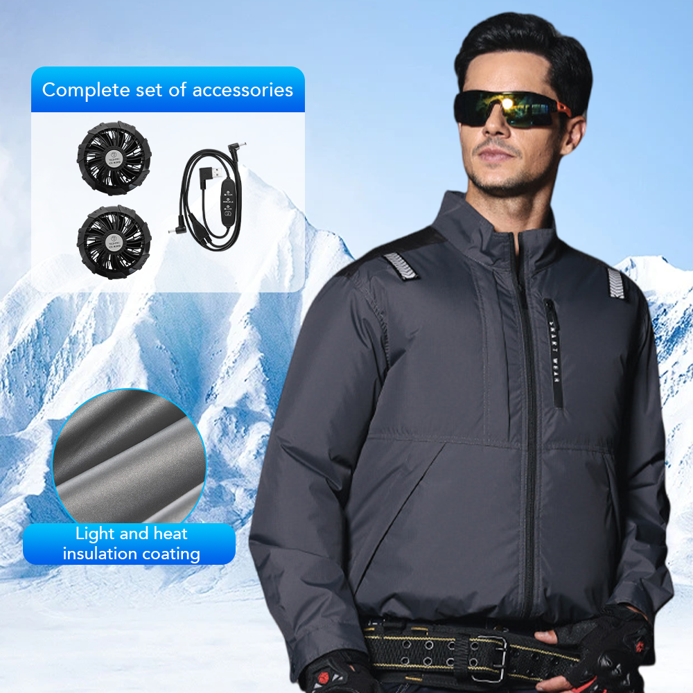 Summer Cooling Jacket Men's Smart Fan Coat -9 ℃   เครื่องทําความเย็นเครื่องปรับอากาศเสื้อผ้าป้องกันแสงแดดกลางแจ้งเสื้อผ้าตกปลา