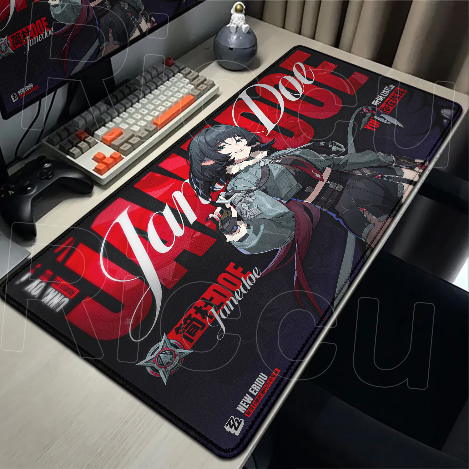 Tapis de souris de jeu Zenless Zone zéro, en caoutchouc, XXL, pour ordinateur Gamer, antidérapant, Jane Doe, clavier, accessoires PC