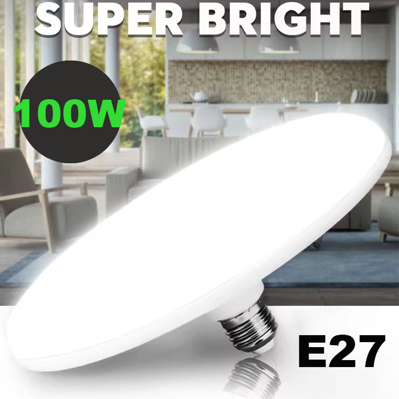 220V E27 超高輝度 LED 電球 20 ワット 30 ワット 40 ワット 60 ワット 100 ワット UFO Led ライト屋内冷白色照明テーブルランプガレージライト