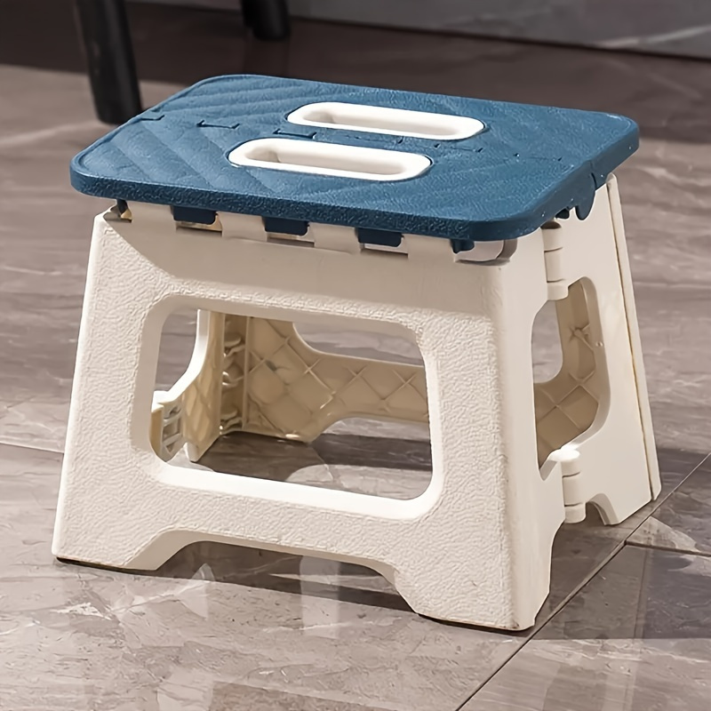 Escada Dobrável Leve com Alça, Antiderrapante, 3 Cores, Uso Interno/Externo
