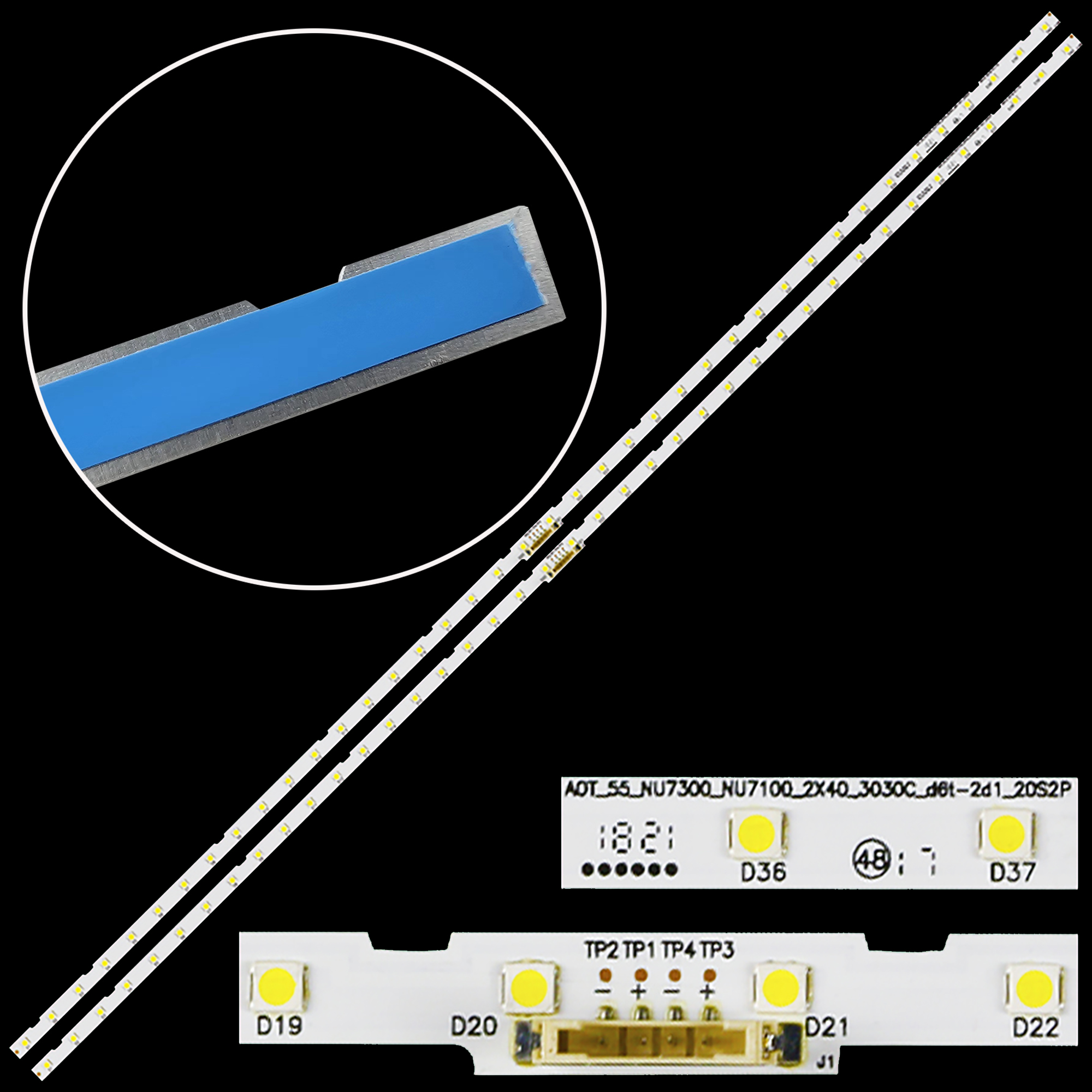 Tira de LED para iluminación trasera para UE55NU7100W UE55NU7092 UE55NU7500S UE55NU7105 UE55NU7379U UN55NU7175U UN55NU7300U UE55NU7172