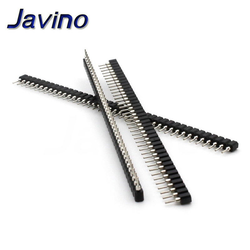 5/20/50 Buah 1X40P 2.54Mm Lubang Bulat Header Wanita Timah Baris Tunggal 40Pin 0.1 "Konektor Soket Kristal IC PCB Dapat Ditumpuk Dapat Dipecahkan