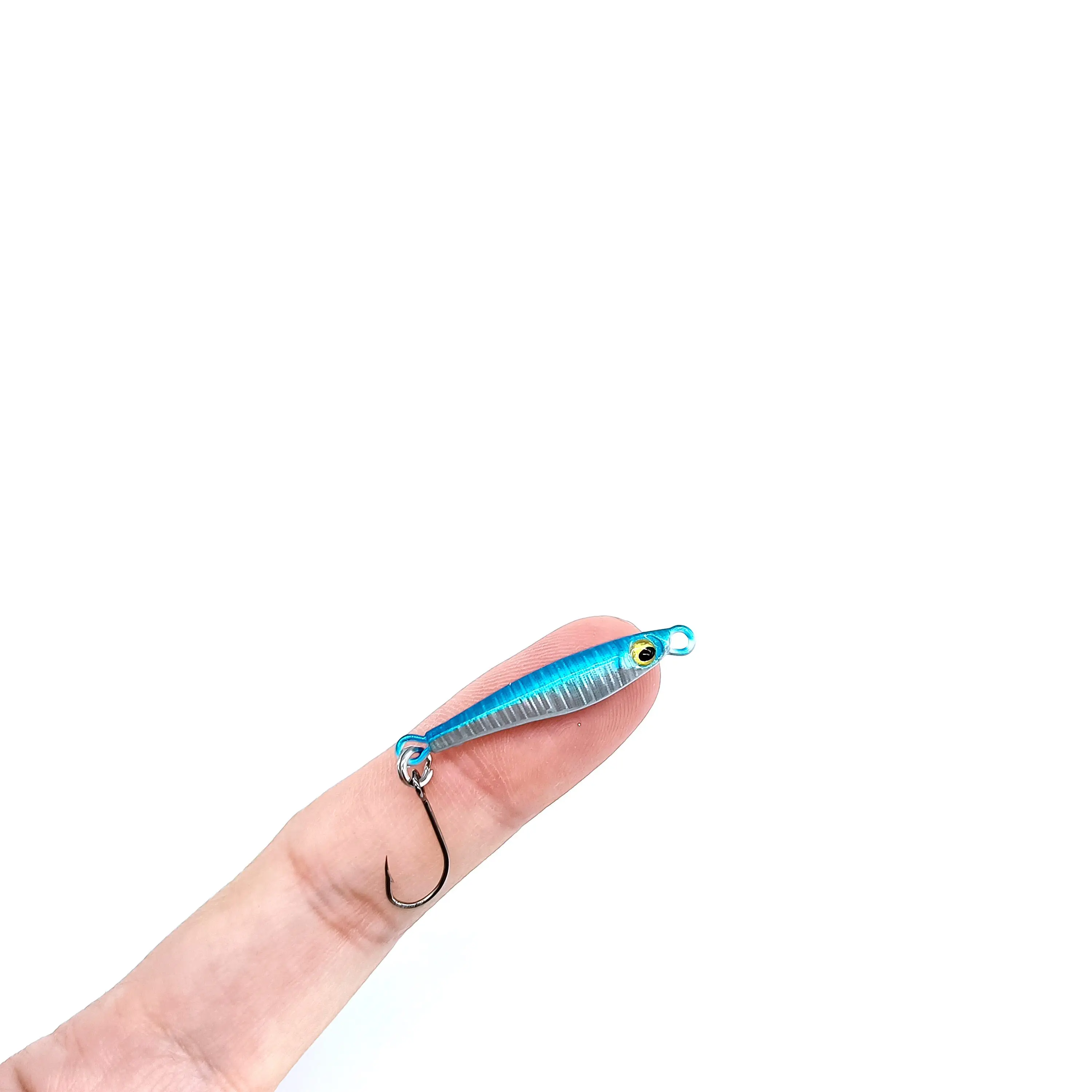 DUODUOYU 1PCS Mini Jig Angeln Lockt 3,5g/6g Harte Künstliche Bionik Köder kleine fisch Einzel Haken jig Stream Forelle köder pesca
