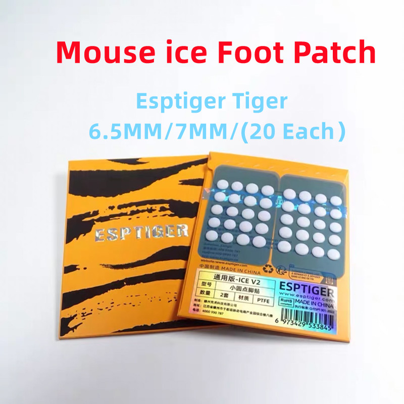 Nowe 40 szt. Esptiger Tiger ICE V2 Naklejki na stopy Różowe DIY Małe Kropki Podkładki pod stopy Zaokrąglone Esptiger 6.5MM 7MM Akcesoria do myszy