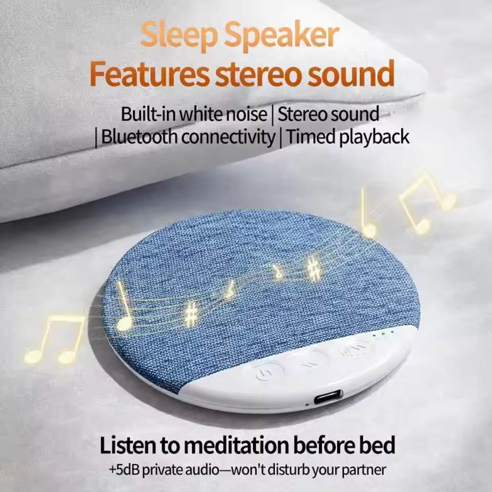 Nouveau haut-parleur d'oreiller pour chambre à coucher, système audio Bluetooth multifonctionnel avec bruit blanc pour une expérience de sommeil immersive, cadeau