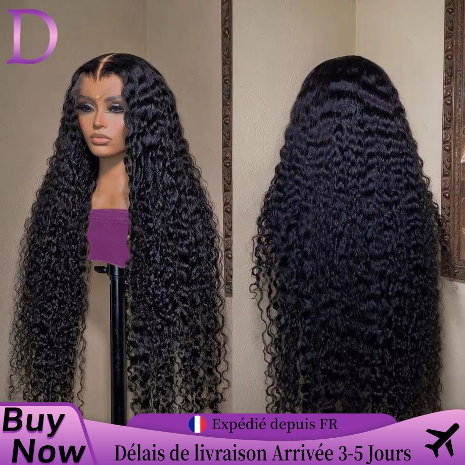 Peluca de cabello humano con encaje Frontal ondulado de agua 13x4, pelucas brasileñas frontales de encaje de onda profunda transparente 13x6 para mujeres, peluca de cabello humano rizado