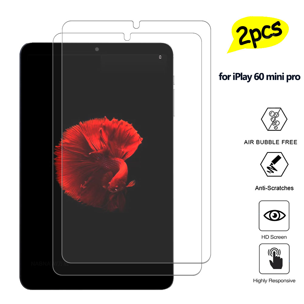2 Stück ultraklare, kratzfeste Displayschutzfolie aus gehärtetem Glas für iPaly 60 mini Pro 8,4-Zoll-Tablet-Schutzfolie