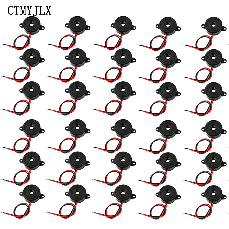 100 STKS SFM-20B DC3-24V Duurzaam 3-24 V Piezo Elektronische Zoemer 95DB Continu Geluid Pieper Voor Arduino Auto Van DIY Kit