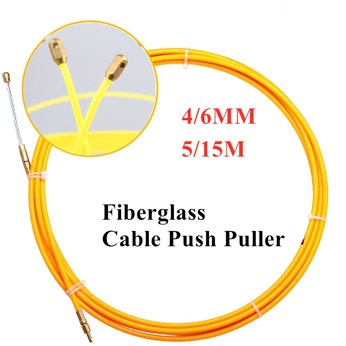 Kit de cables eléctricos de pared, varillas de instalación, accesorios de cableado duraderos, 4/6mm, 15M, 25MM