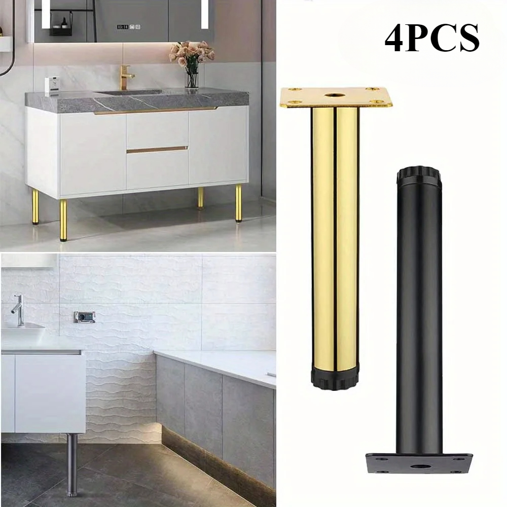 4 Stuks 15 Cm Cilinder Vierkante Meubelen Voeten Accessoires Sofa Bureau Tafel Bed Benen Voor Bank Tv Kast Verstelbare Metalen Tafelpoot