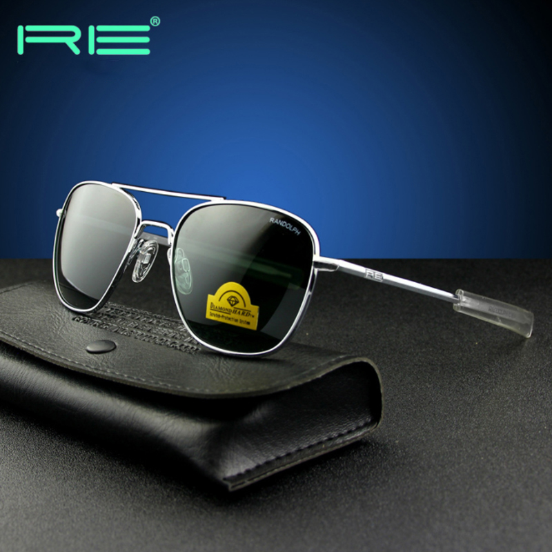 Pilot RE lunettes de soleil hommes Top qualité AO armée américaine militaire miroir AGX verre trempé lentille lunettes de soleil