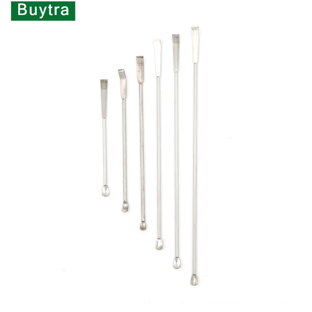 Cuchara médica de acero inoxidable, espátula, pala, experimento de cabeza, uso en laboratorio de farmacia, 10cm-22cm