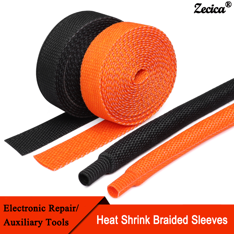 Funda de Cable trenzado termorretráctil, aislamiento de 6 ~ 100mm, envoltura de Cable retardante de llama, protección de funda, organizador de línea automática PET