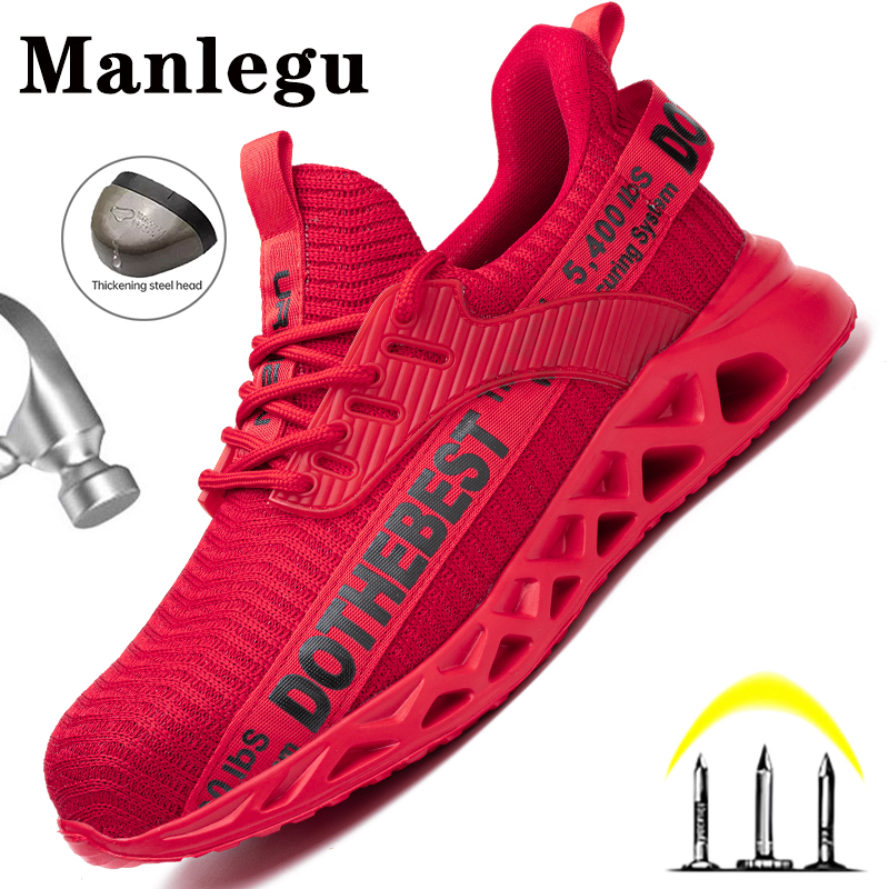 Veiligheidsschoenen met stalen neus voor heren Dames Lichtgewicht werksneakers Lekbestendige werkschoenen Unisex Coustruction Veiligheidswerklaarzen