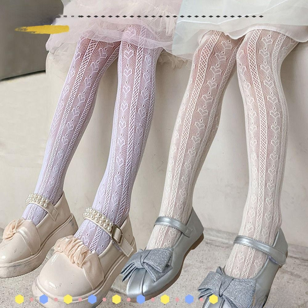Meia-calça de malha para meninas, meia de nylon da moda para meninas, presente elástico para meninas, meia-calça infantil