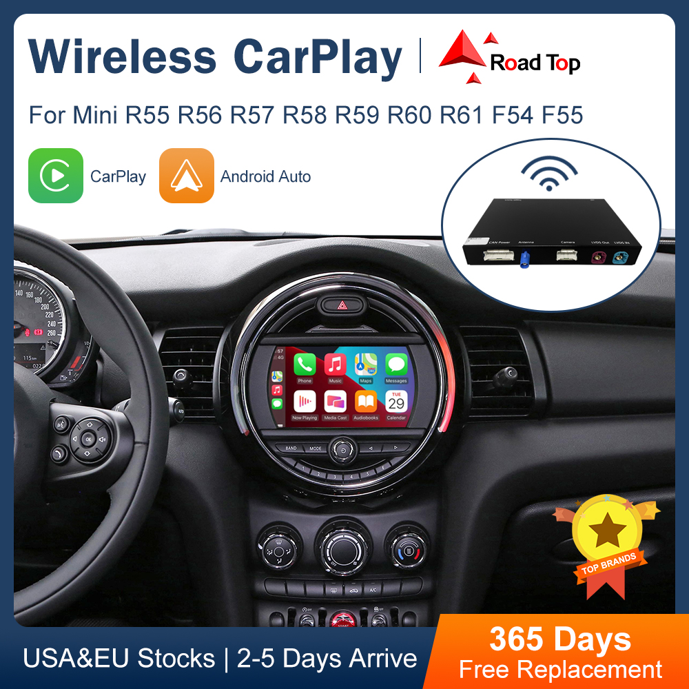 Weg Top Draadloze Android Auto Carplay Voor Mini R55 R56 R57 R58 R59 R60 R61 F54 F55 F56 F57 Clubman Landgenoot Hardtop Cooper