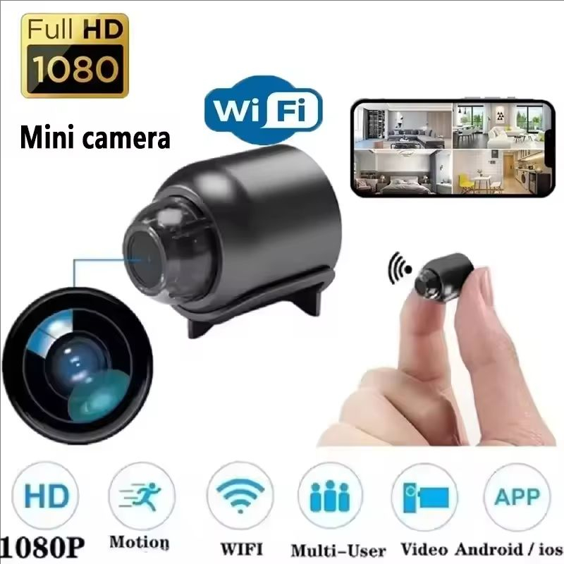 Mini Cámara HD 1080P WiFi Inalámbrica con Visión Nocturna, Cámara Remota X5 para el Hogar, Monitoreo de Seguridad para Niños y Mascotas