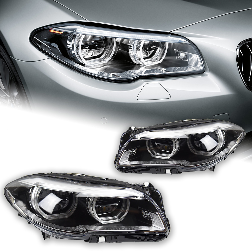 Faros Delanteros AKD para BMW F10 2010-2017 520i 525i 530i F11, Proyectores LED con DRL, Accesorios Automotrices