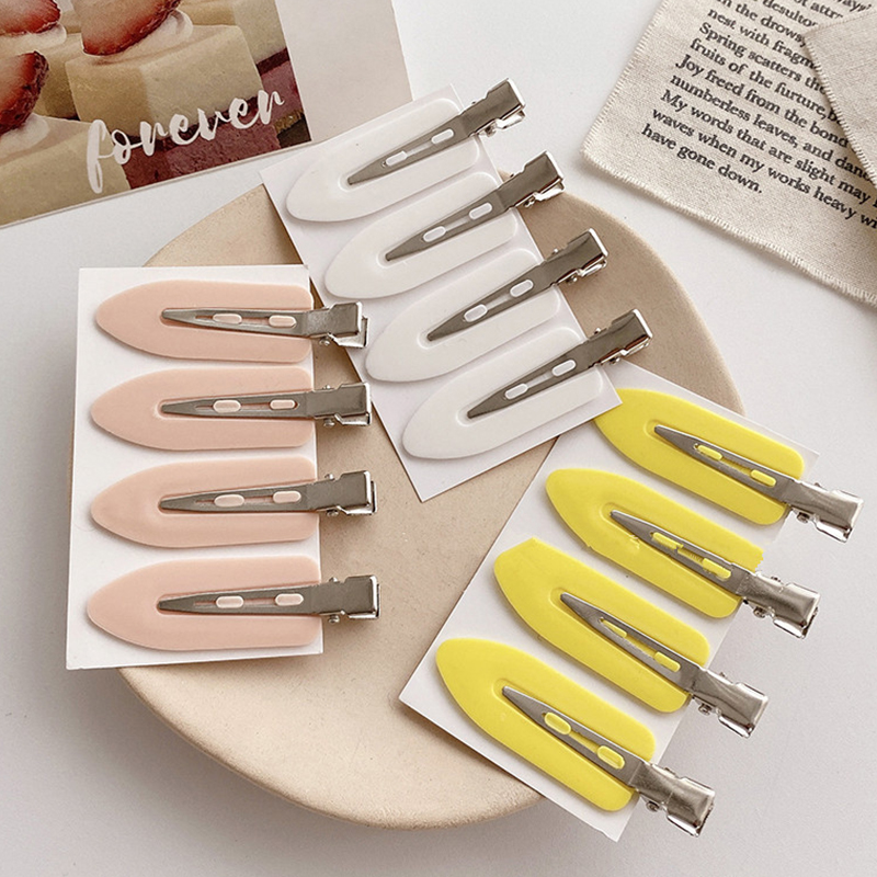 2-4 Teile/los Rosa Blau Farbe Keine Biegung Nahtlose Haar Clips Side Fix Fringe Haarspange Make-Up Waschen Gesicht haar Zubehör Für Frauen