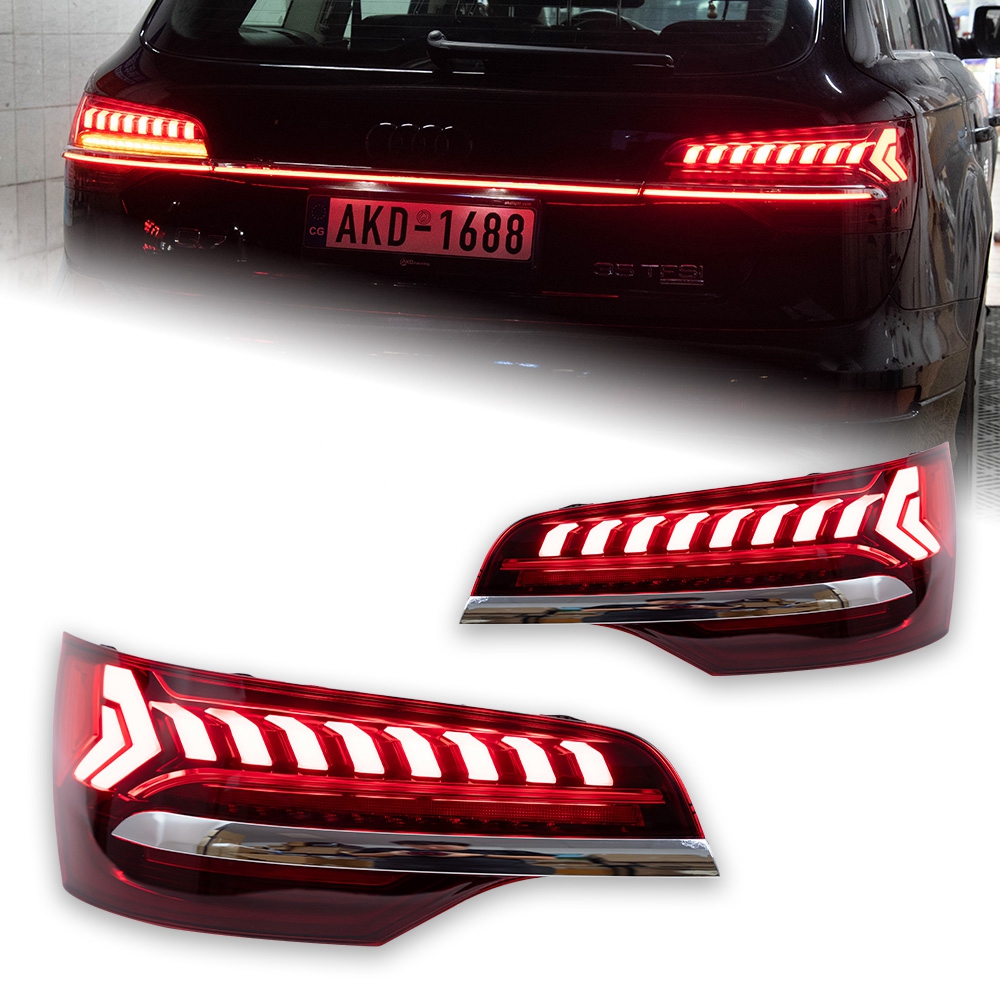 AKD Car Styling LED achterlicht voor Audi Q7 achterlichten 2006-2015 Q7 LED achterlicht DRL remlicht achteruitrijlicht stoplicht auto-accessoires