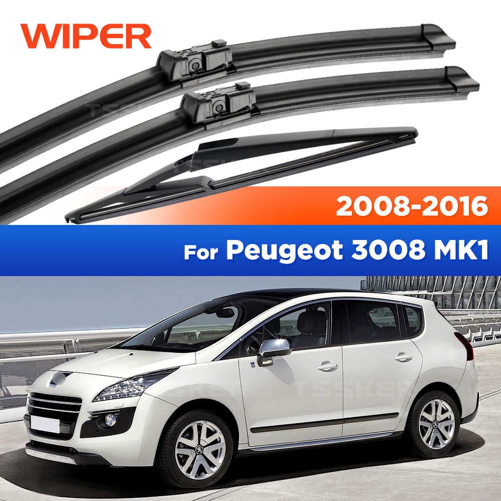Щетки стеклоочистителя для Peugeot 3008 2008-2016, переднее и заднее стекло, стеклоочиститель 2014 2013 2012 2011 2010 2009 30 ''+ 28''+ 12