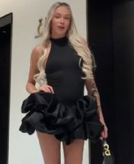 Damen Stylische Puffärmel-Kleider mit Rüschensaum 2026 Elegante Y2K Kurze Kleider Hochwertige Exquisite Robe Figurformendes Abendkleid für Party und Club