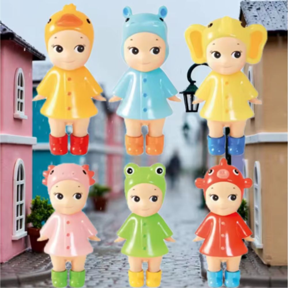 1-6 Sztuk Urocze Figurki Niespodzianki z Motywem Zwierząt na Deszczowe Dni, Losowy Styl, Kolekcjonerskie Mini Figurki do Dekoracji Stołu i G