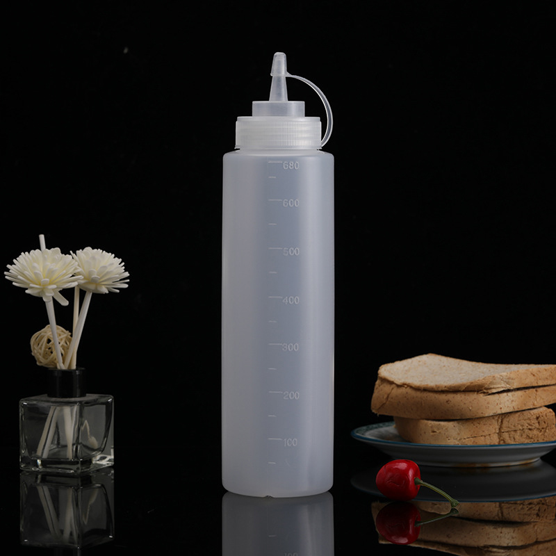 Garrafa De Molho De Plástico Apontado Boca Squeeze Tipo, Garrafas De Tempero, Materiais Ambientalmente Amigáveis, Limpo, À Prova De Pó, 500 ml