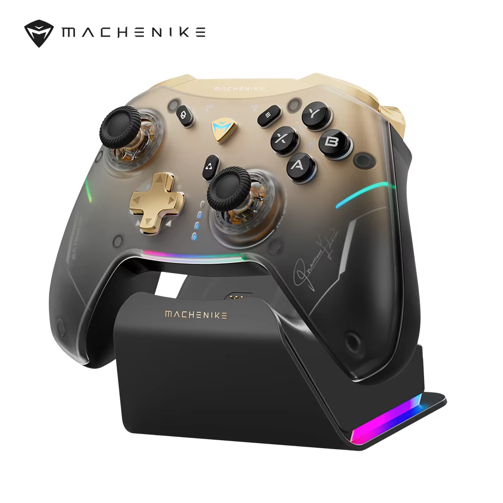Machenike G5Pro V2 Wireless Gaming Controller for PC/NS/Mobile Hot-Swaptable Joystick 1000Hz Polling Rate With RGB Charging Dock