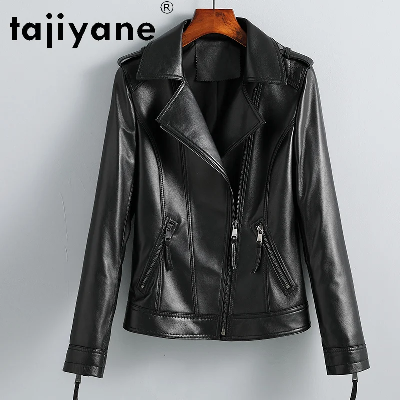 Tajeyane-chaqueta de piel de oveja auténtica para mujer, abrigos blancos de plumón de pato, ropa de otoño e invierno, TN954