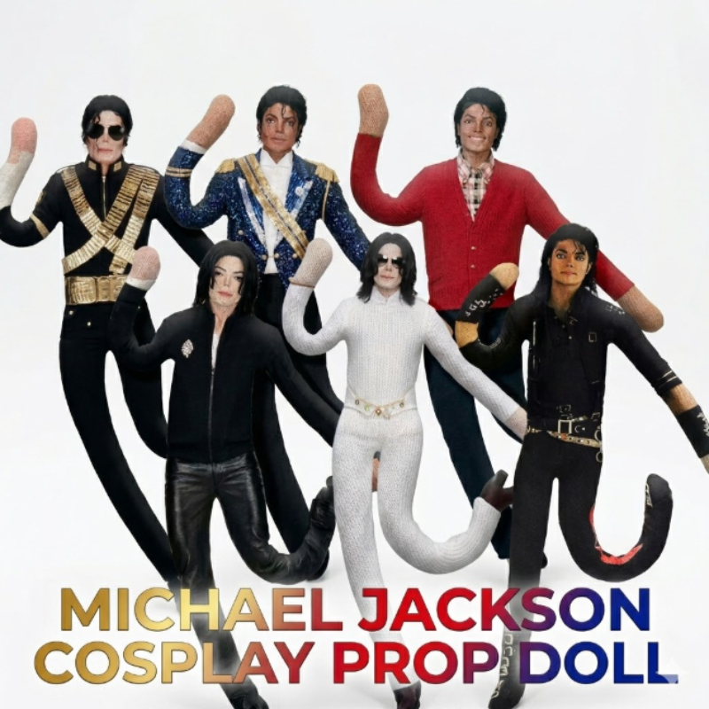 Michael Jackson Cosplay Rekwizyt Lalka Pluszowa Figurka Abstrakcyjna Lalka z Ruchomymi Stawami Miękka Wypchana Lalka Dekoracja Pokoju Kolekcja Prezent
