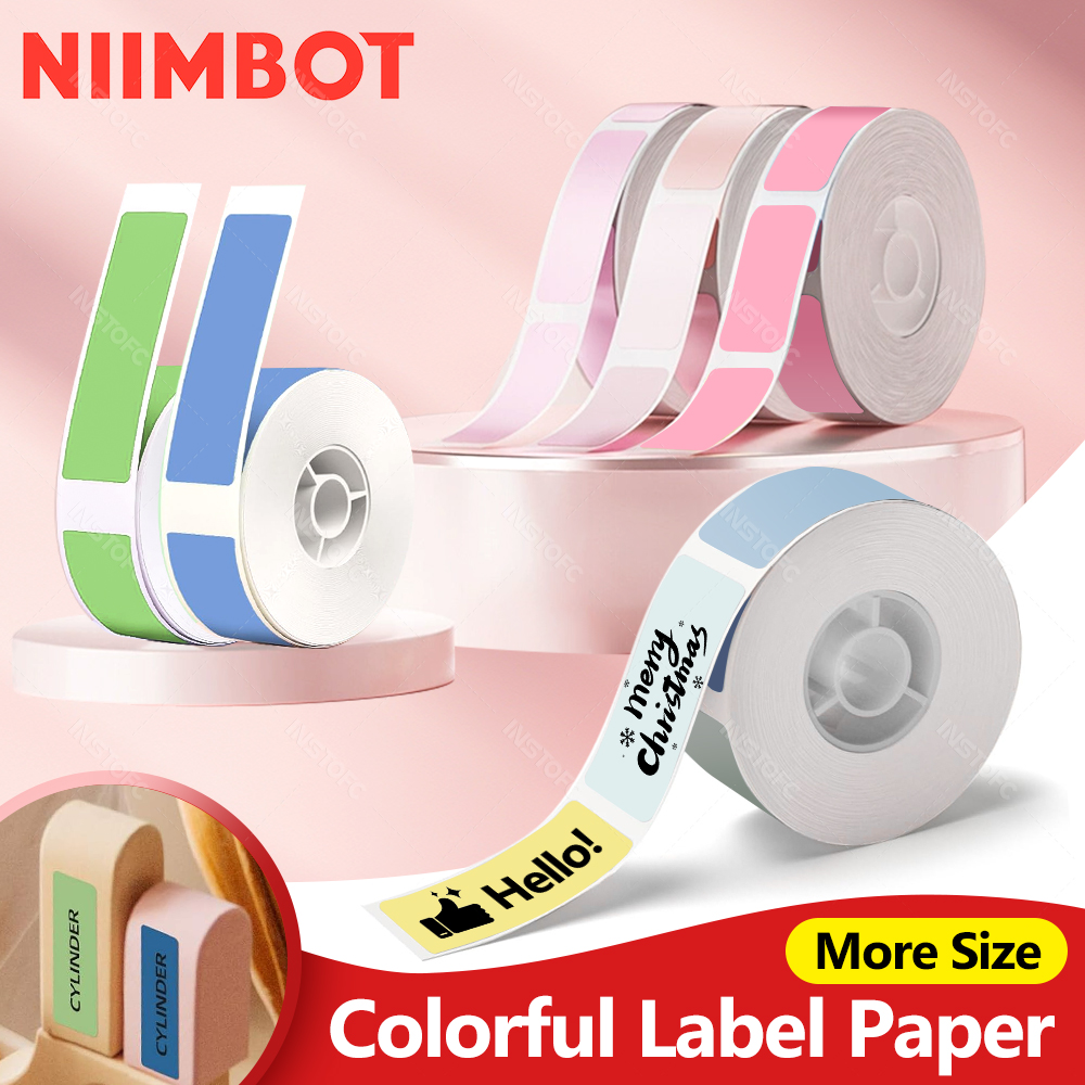 Niimbot D11 D110 D101 H1 Mini impresora térmica de etiquetas papel de Color impermeable antiaceite cinta adhesiva resistente a los arañazos autoadhesiva