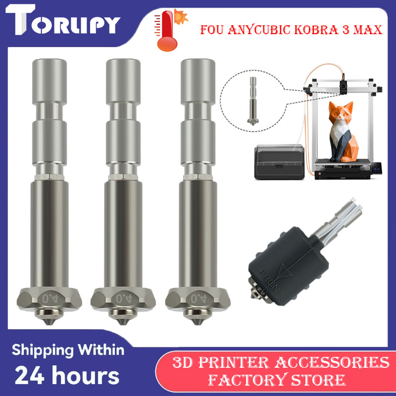 Bimetallic Hotend Nozzles For Anycubic Kobra 3 Max Combo Kit Nozzle Hardened Steel 0.4/0.6/0.8mm High flowing 3D Printer Parts