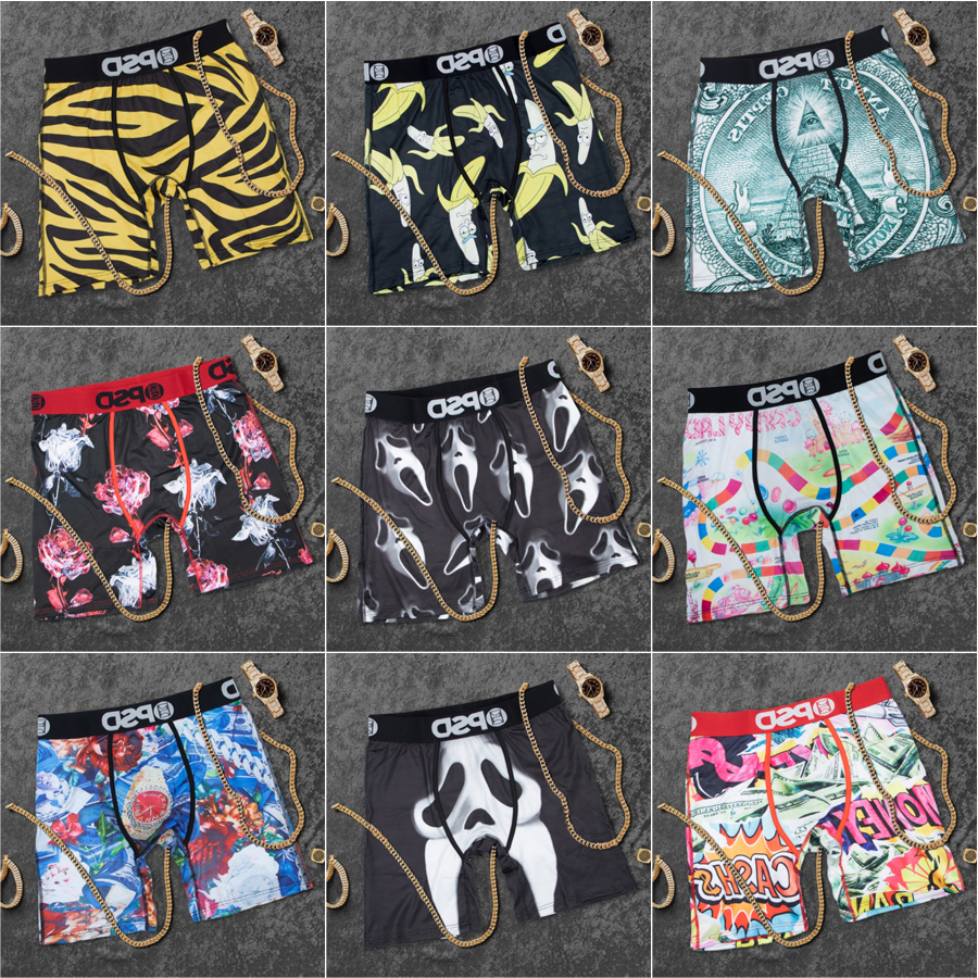 セクシーな男性ボクサー下着通気性メンズ Boxershorts 男性のパンティーパンツプラスサイズのファッションプリント男ボクサーブリーフトランクス