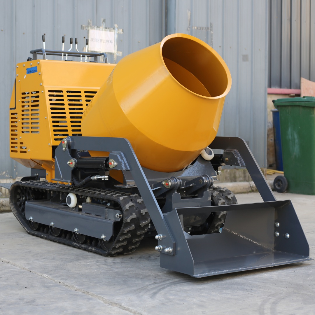 Misturador de concreto de alta potência mini dumper personalizado frete grátis pequeno transportador de esteira 500 kg caminhão basculante elétrico kubota