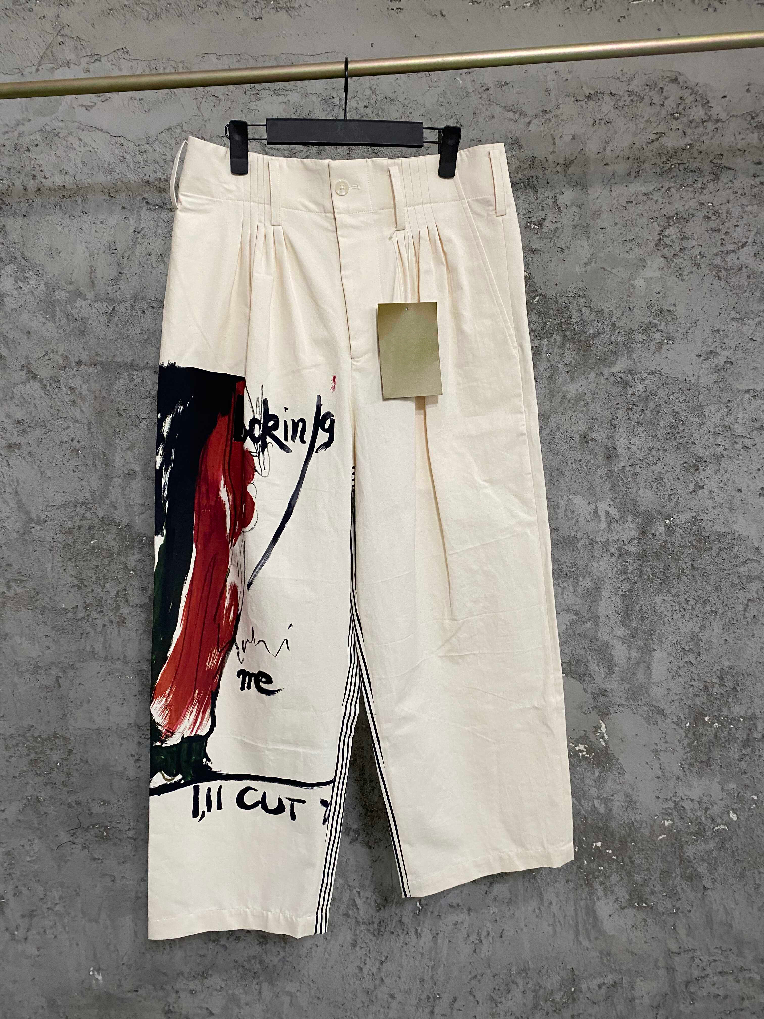 TOP-YAMAMOTO bedrukte replica puur katoenen lange broek voor vrijetijdskleding voor heren en dames