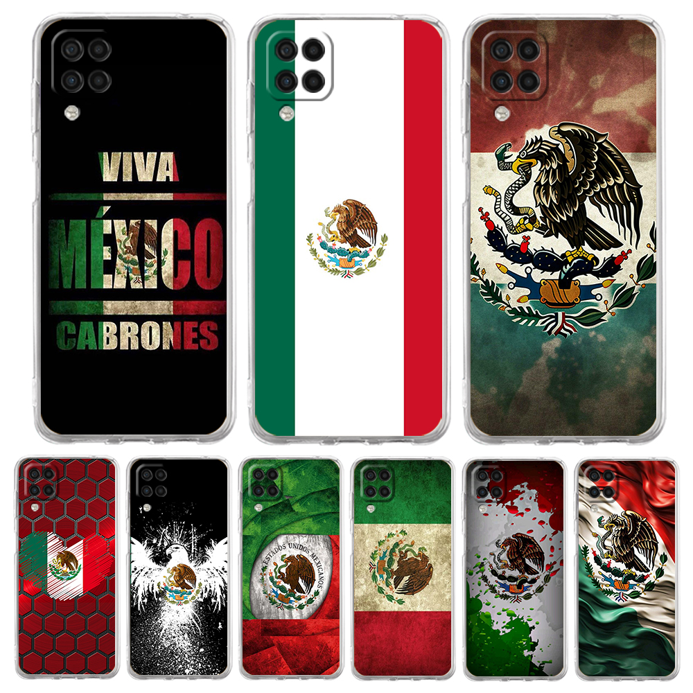Mexico Flag Phone Case for Samsung A13 A15 A25 A35 A51 A55 A71 A21S A11 A31 A52 A41 A23 A53 A73 A32 5G A03S A05s Clear Cover