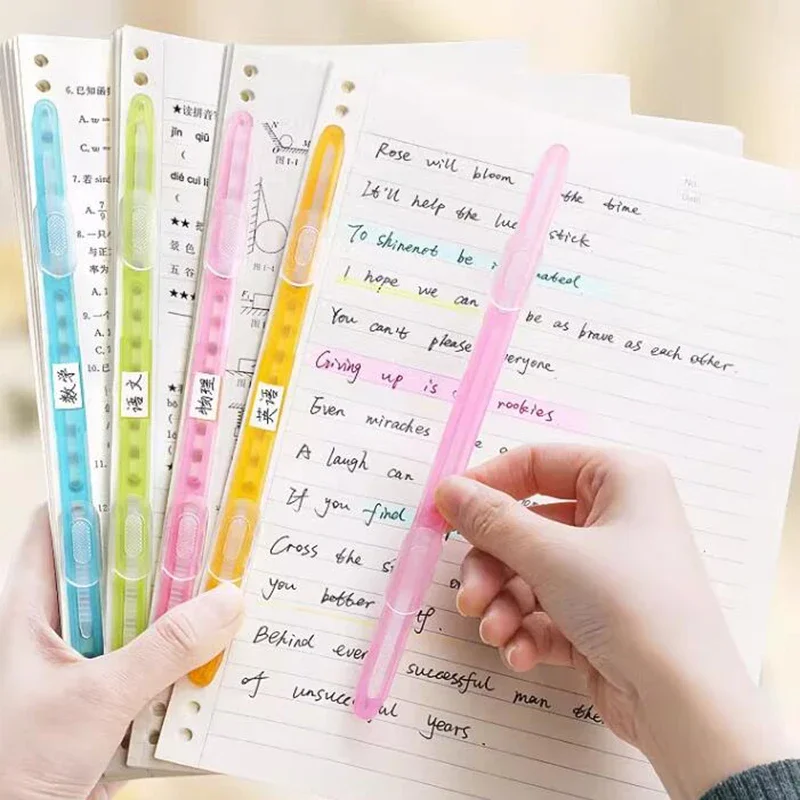 5/10 pièces Clips de reliure bande Kawaii 2 trous pinces à feuilles mobiles A4 attaches en papier bricolage Scrapbook dossier accessoires pour ordinateur portable