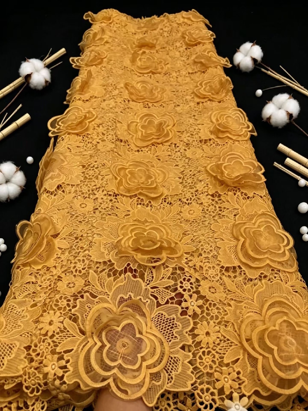 Tecido de Renda Guipure de Alta Qualidade para Vestido de Noiva DIY 2026, Tecido Africano Bordado para Vestido de Noite Elegante e Ocasiões Especiais