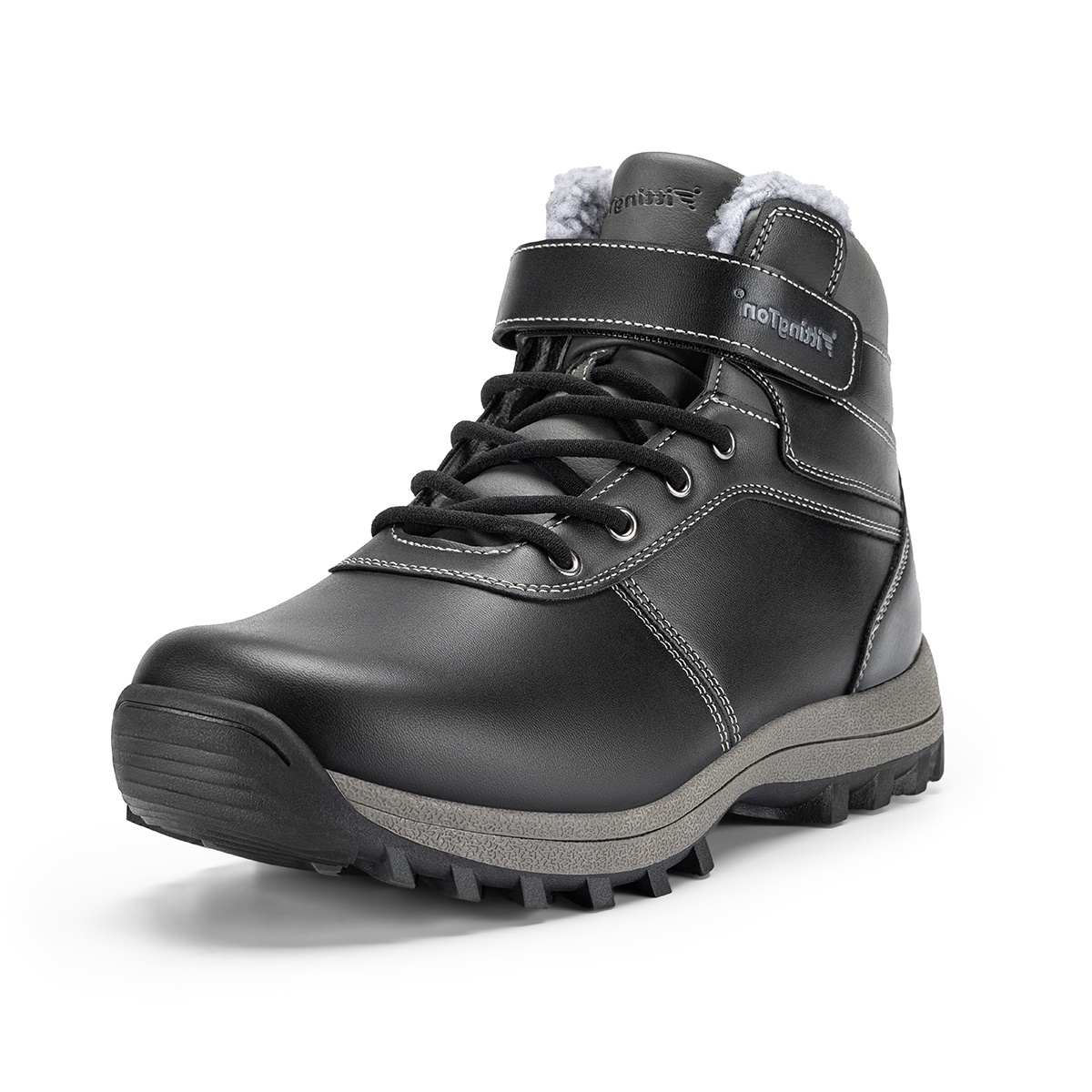 Męskie buty trekkingowe Fittington, szerokie, ocieplane futrem, zimowe buty śniegowce, antypoślizgowe, outdoorowe, wysokie do kostki, wodoodporne.