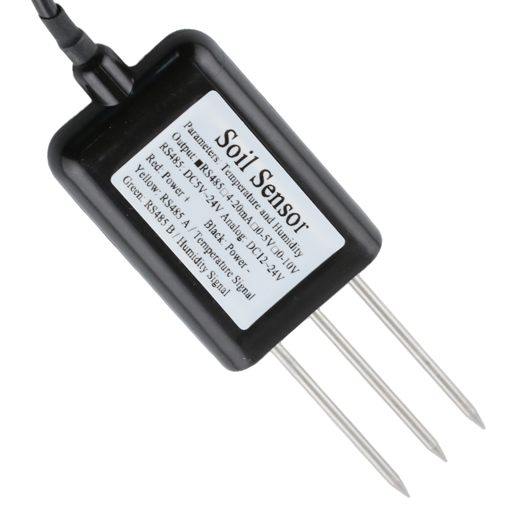Sonda sensore di umidità della temperatura del suolo Uscita RS485 0-5V 0-10V 4-20mA Sensori analogici per rilevatore di umidità del suolo Protezione IP68