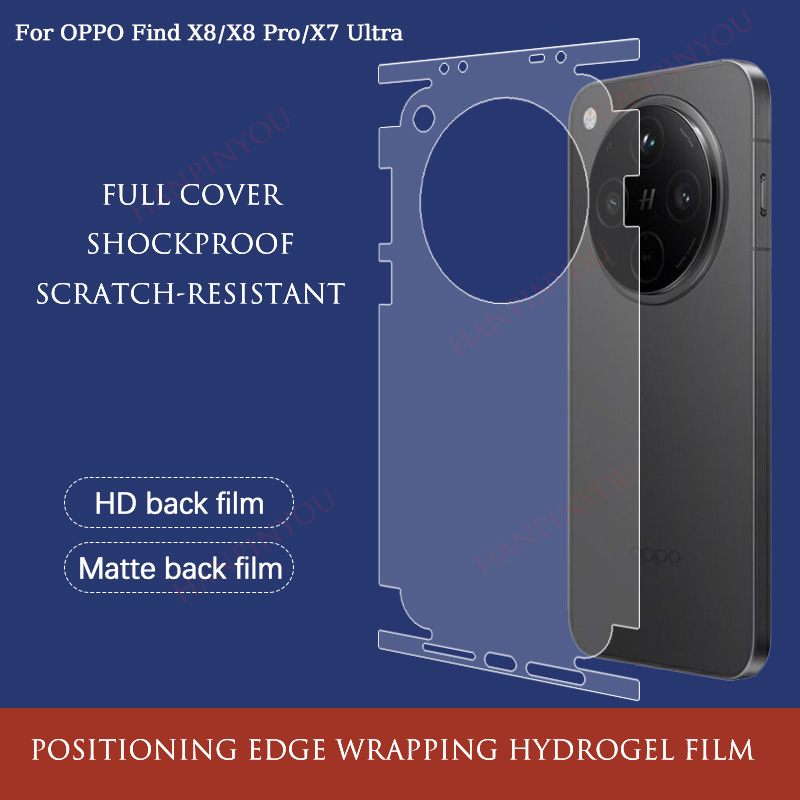 Для OPPO Find X9 X8 Pro X7 Ultra X8s Plus позиционирование обертывания края мягкий ТПУ ультратонкий ремонт царапин задняя гидрогелевая пленка полное покрытие