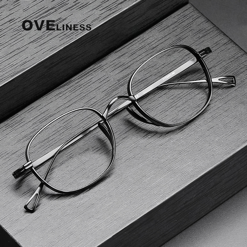 Puur Titanium Brilmontuur Mannen Retro Vierkante Recept Brillen frames voor Vrouwen 2025, Nieuwe Vintage Bijziendheid Optische Brillen