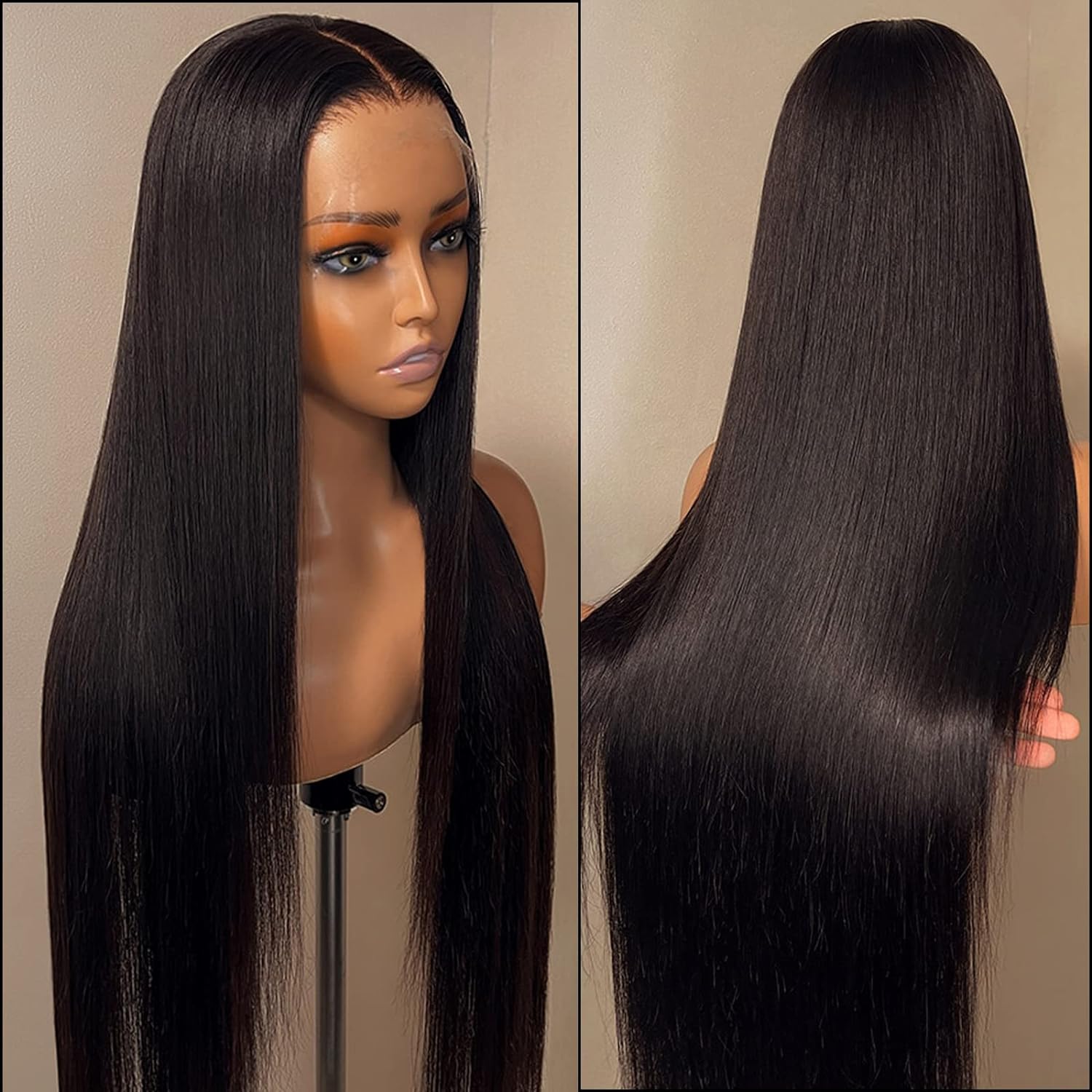 Bot Rechte Pruiken Menselijk Haar 100% Menselijk Haar Pruiken 13X6 360 Lace Frontale 30 32 36 40 Inch Pre Geplukte Pruiken Van Mensenhaar