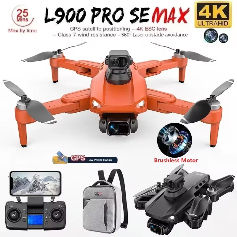 LYZRC L900 Pro SE MAX Drone 4K professionnel double caméra HD GPS 5G WIFI 360 °   Moteur sans balais pour éviter les obstacles, quadrirotor Rc FPV